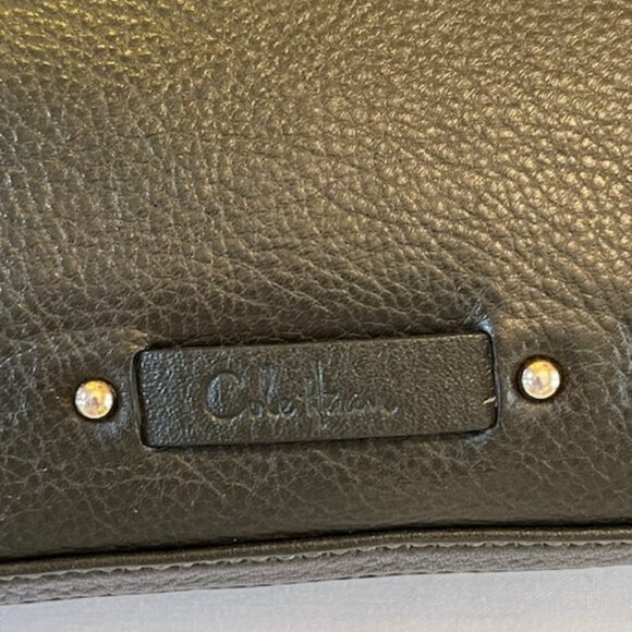 COLE HAAN | Zooey Crossbody Bag Dark Green Pebbled Leather-EUC - Picture 5 of 12